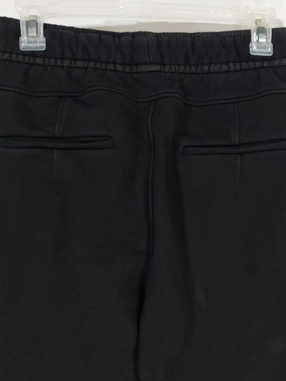 HELMUT LANG Black Jogger Goat Leather Trim Women's Sweatpants Joggers. Sz XS-S. - Picture 4 of 8